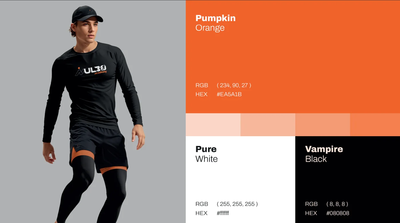 Colour palette and sportswear