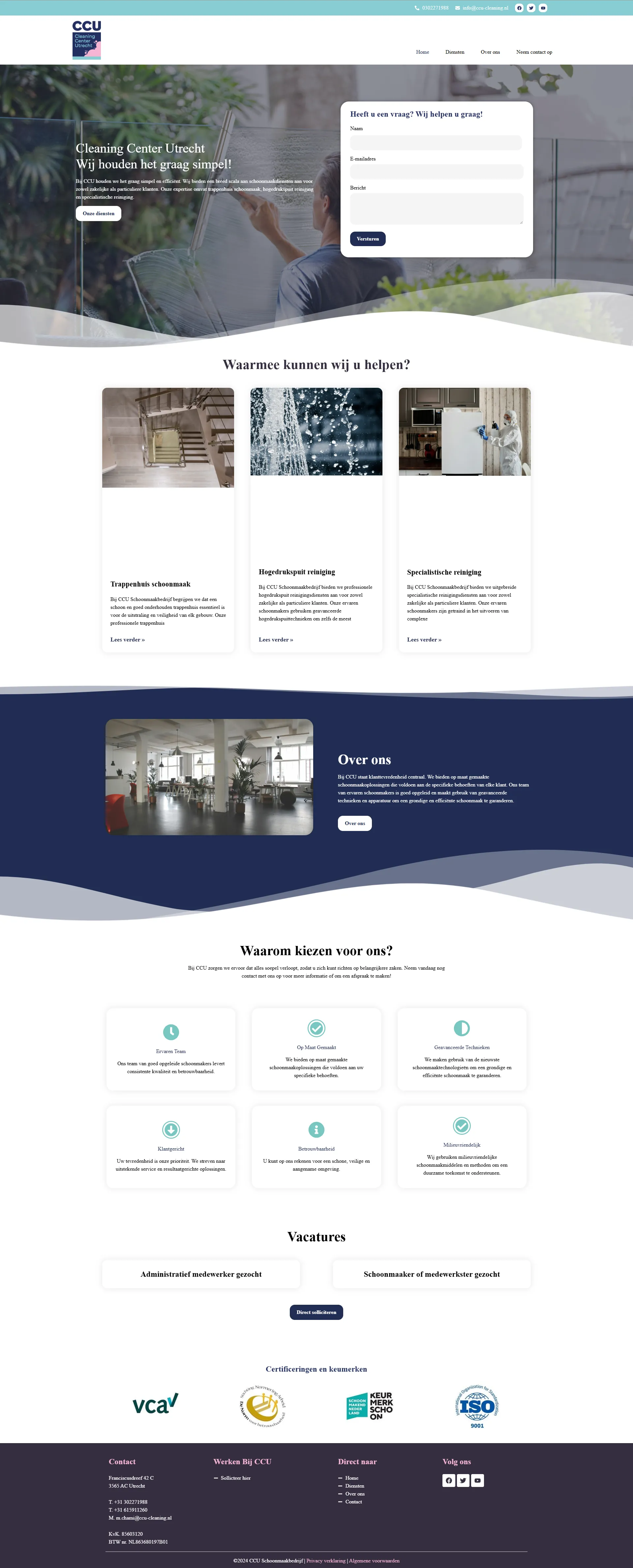 De oude website