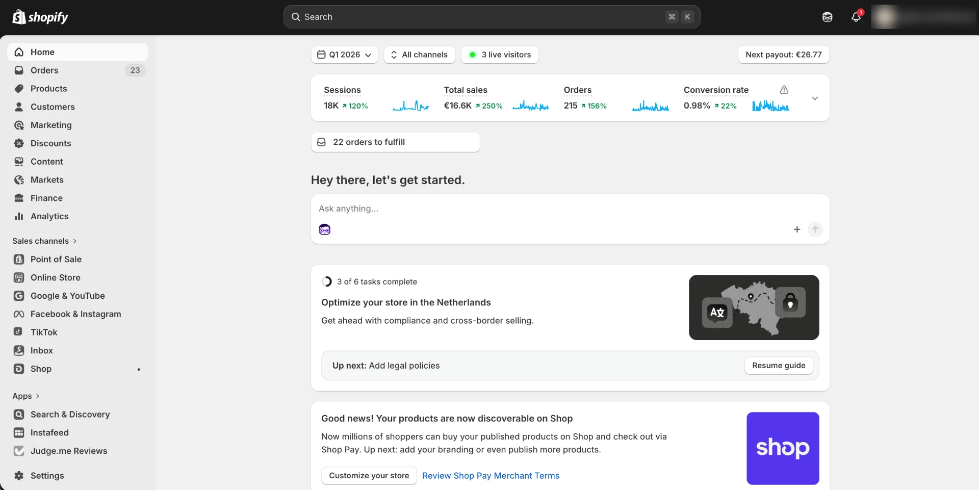 Shopify Analytics - Apples and Bananas Q1 2026